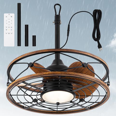 Airposta Waterproof Outdoor Ceiling Fan With Lights Remote Control, Wet ... for How outdoor ceiling fans with remote and wall switch can transform your patio experience